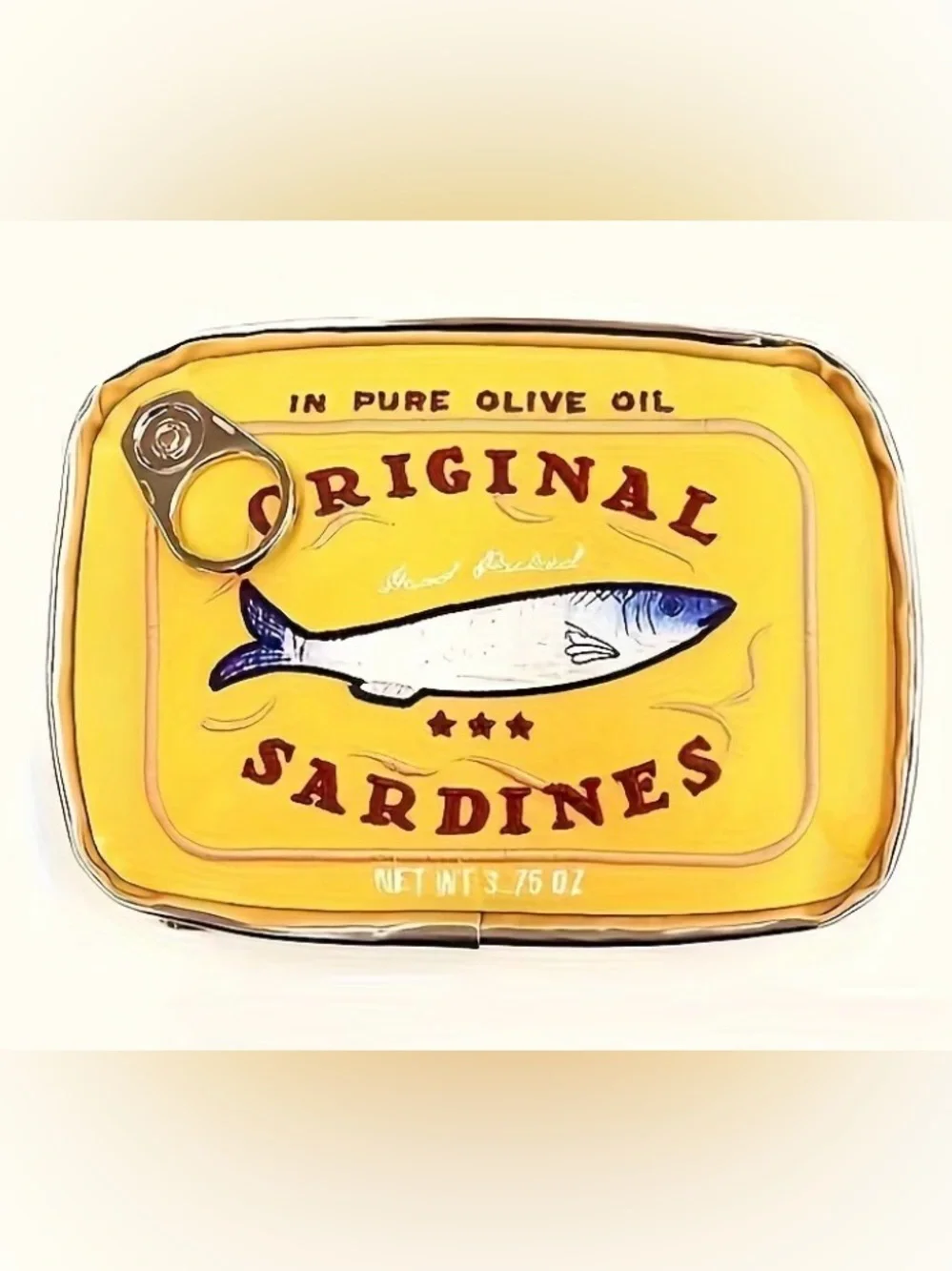 Cute ‘Sardine Tin’ Zippered Pouch
